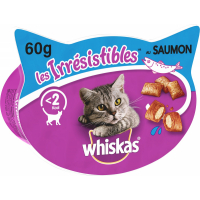 Friandises Les Irrésistibles de Whiskas au Saumon pour chats adultes