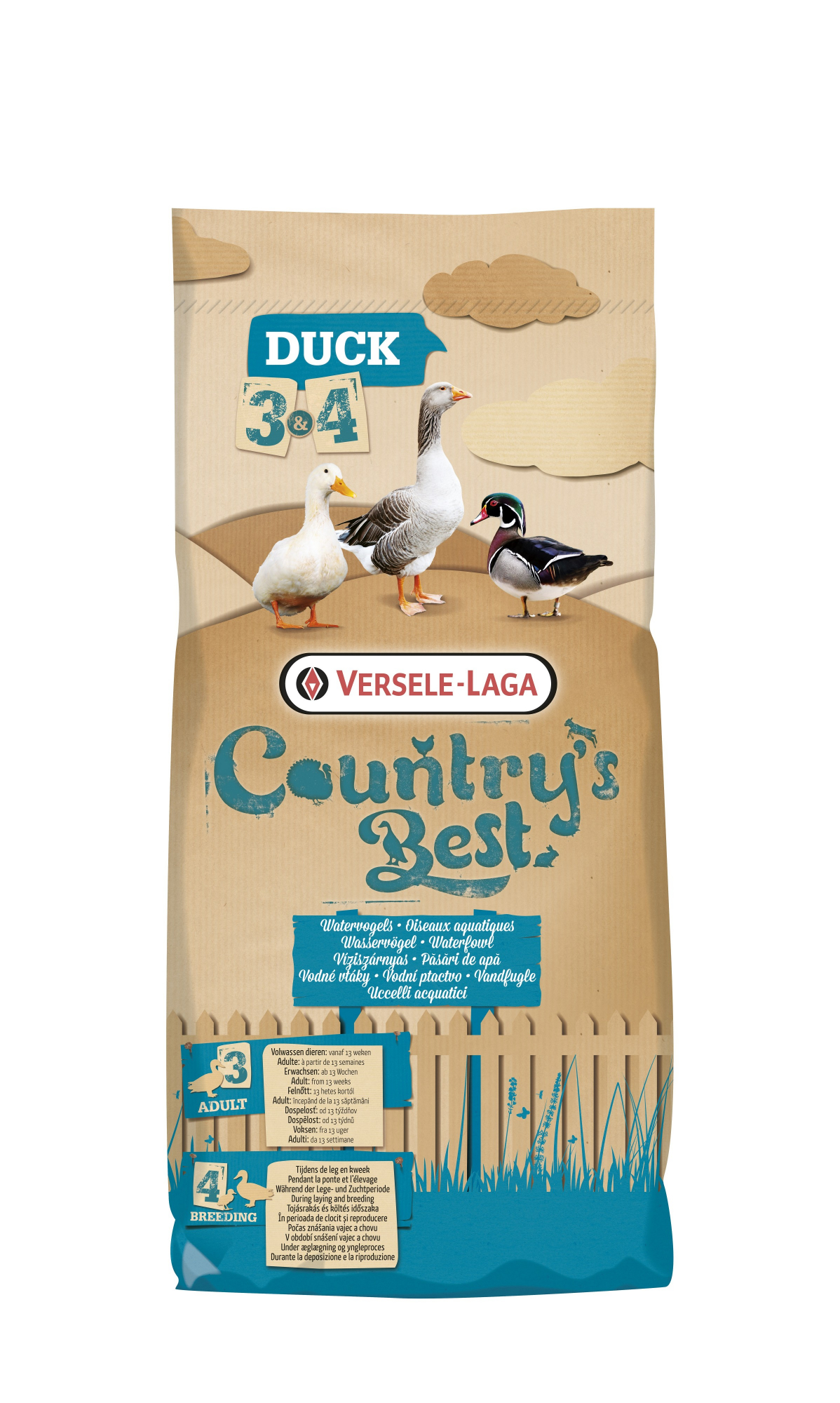 Duck 4 pellet Country's Best granulado de cría 2 mm durante la puesta y la cría