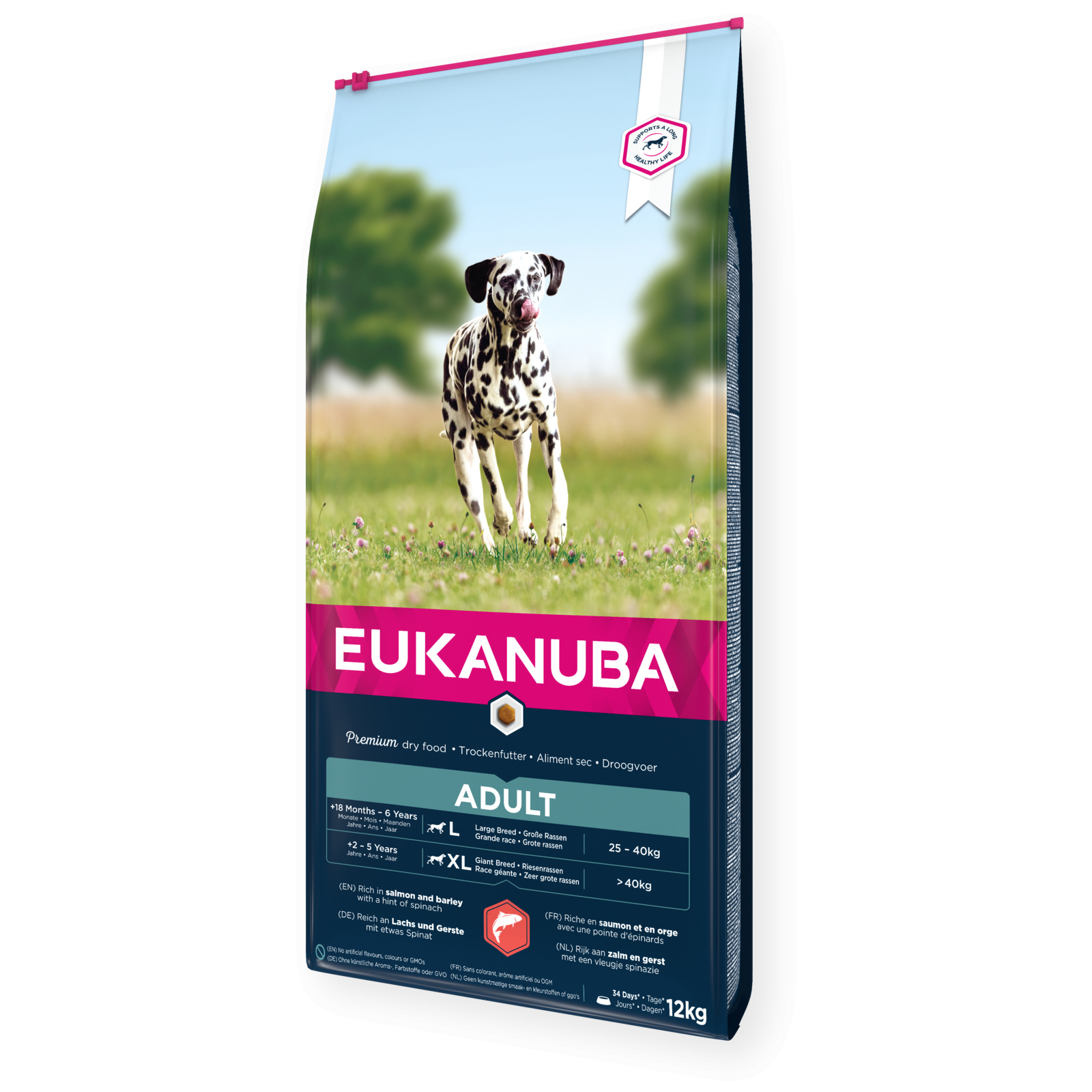 Eukanuba Adult Pienso para perros de razas grandes con Salmón y Cebada
