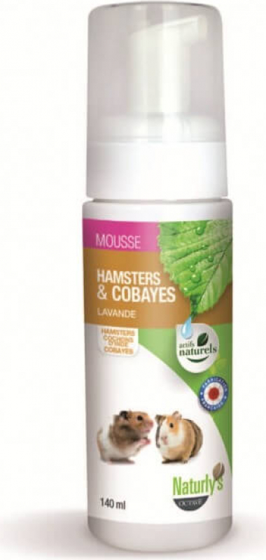 Droogshampoo Mousse zonder uitspoelen voor hamsters et cavia's