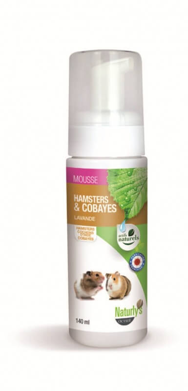 Shampoing sec sans rinçage - Mousse hamsters et cobayes