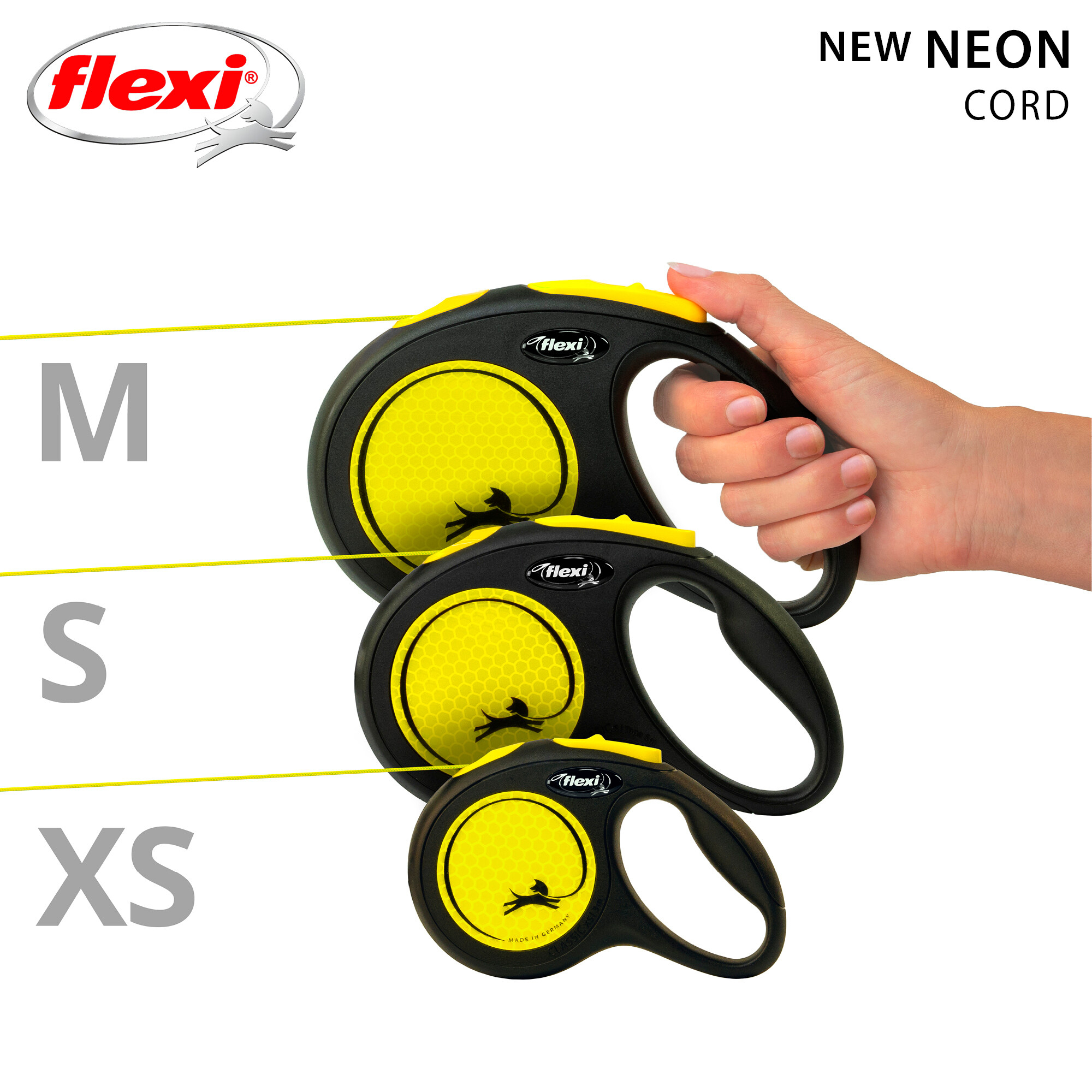 Flexi New CLASSIC Neon, Kordelleine