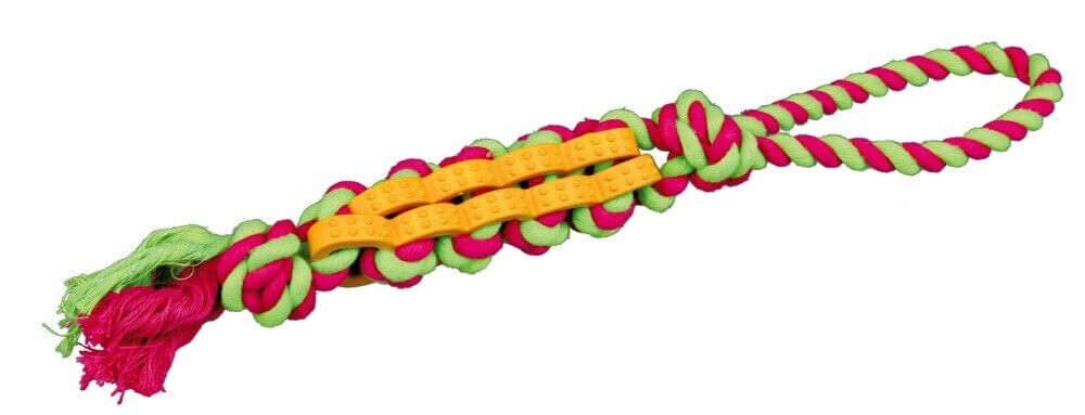 Denta Fun Twisted Stick, corde avec caoutchouc naturel