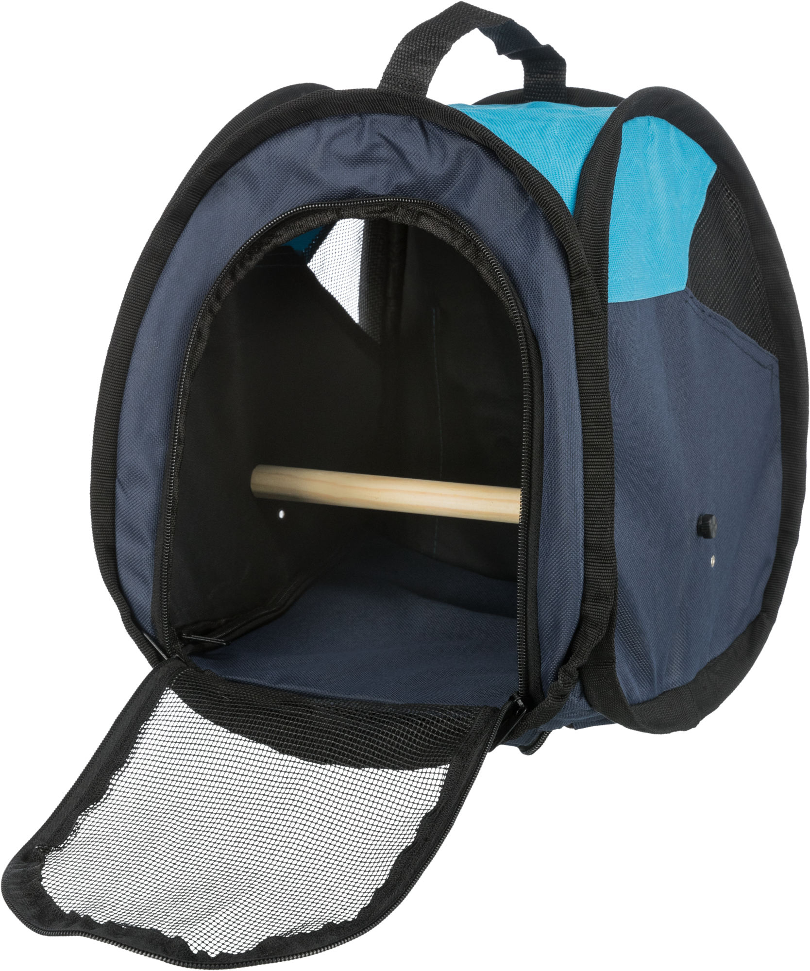 Vogeltransporttas, donkerblauw/lichtblauw