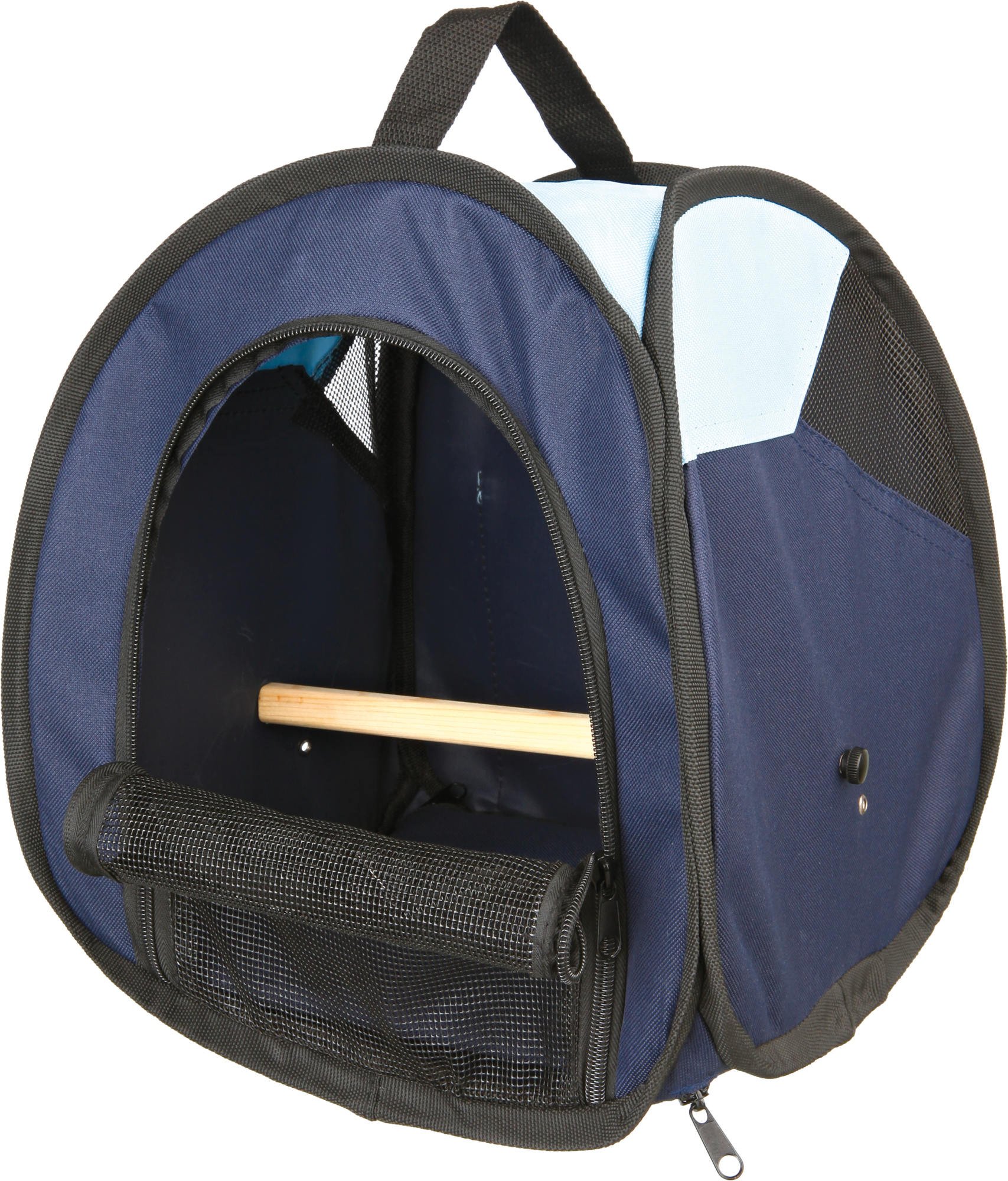 Vogeltransporttas, donkerblauw/lichtblauw