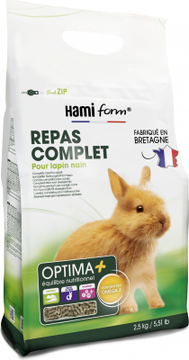 Hamiform Optima + repas complet lapin nain