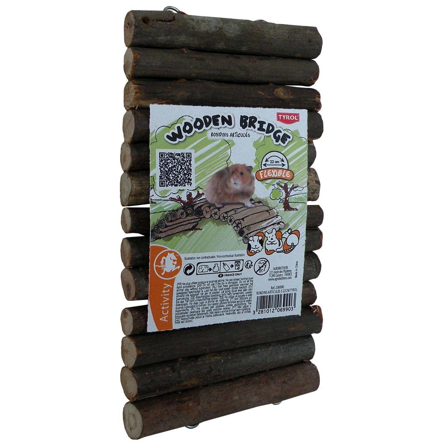 TYROL Ronde houtblokken voor knaagdieren