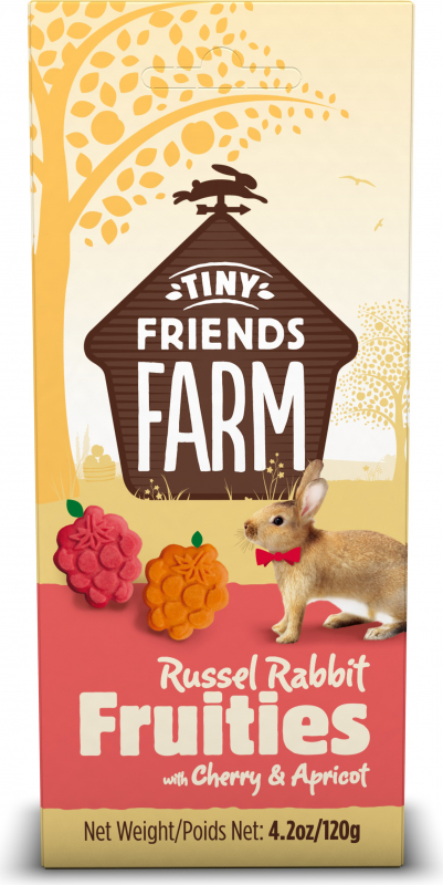 Supreme Tiny Friends Farm Russel Rabbit Fruitees Biscuits Croustillants cerises et abricots lapin 