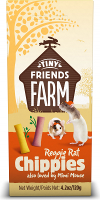TINY FRIENDS FARM Reggie Rat & Mimi Mouse Chippies Biscuits aux Pommes de Terre Rat et souris
