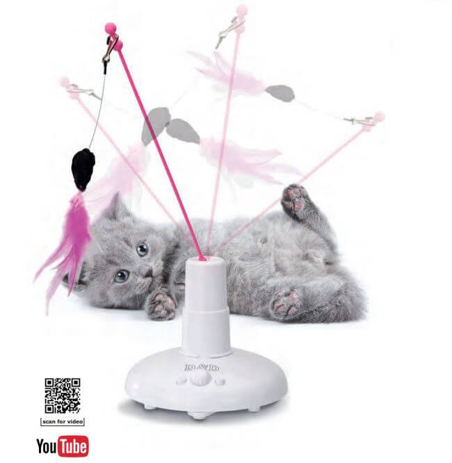 Brinquedo eletrônico Chase 360° para gatos - diversão e agilidade