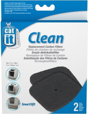 Kit 2 filtros de carbón para bandeja sanitaria Cat-it 