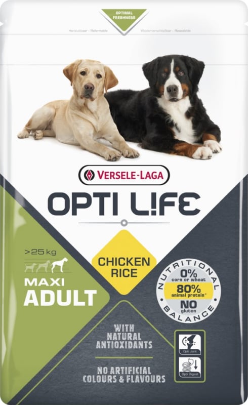 Opti Life Adult Maxi au poulet pour chien de grande taille