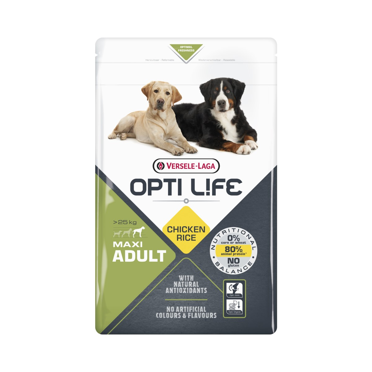 Opti Life Adult Maxi mit Huhn für große Hunde
