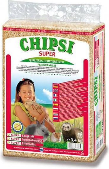 Litière Chipsi Super pour petits animaux allergiques ou sensibles