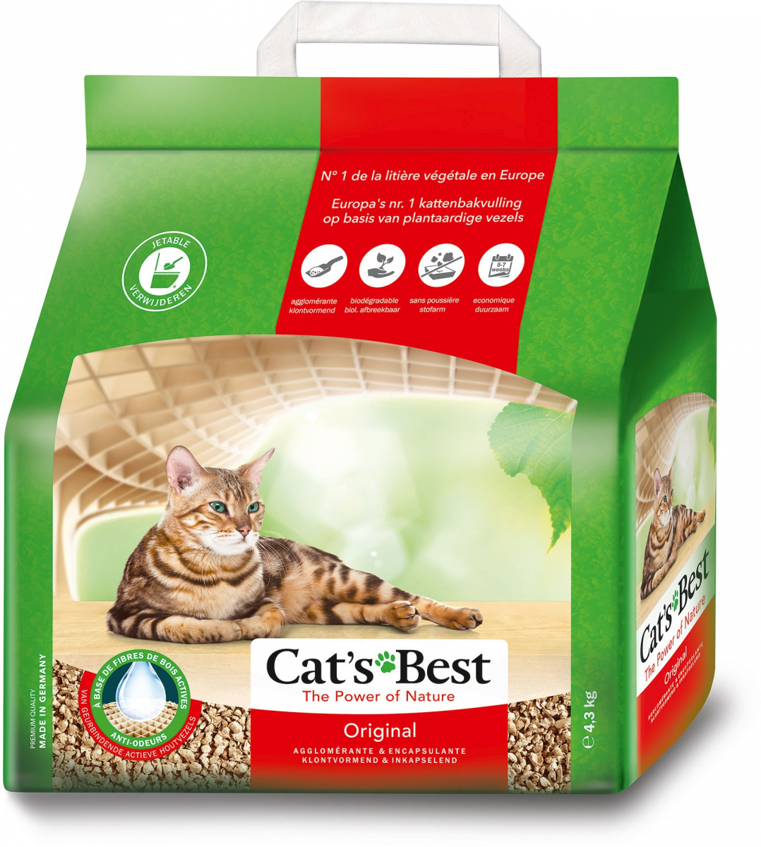 Cat’s Best Original - arena vegetal aglomerante para gatos