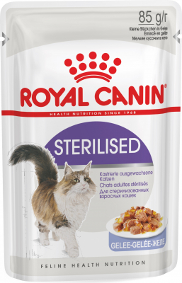 Royal Canin Sterilised Cat Natvoer in gelei