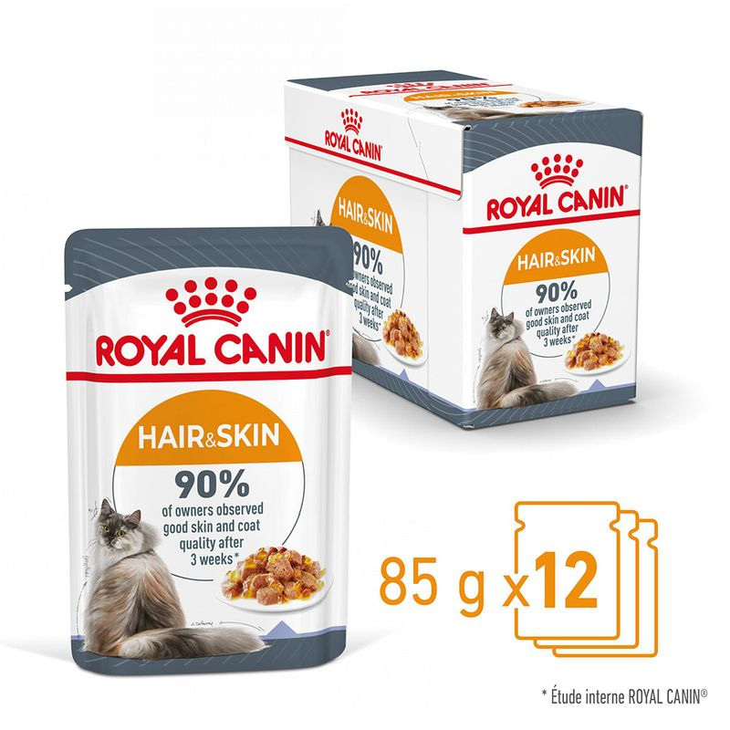 Royal Canin Hair & Skin Pâtée en gelée pour chat adulte