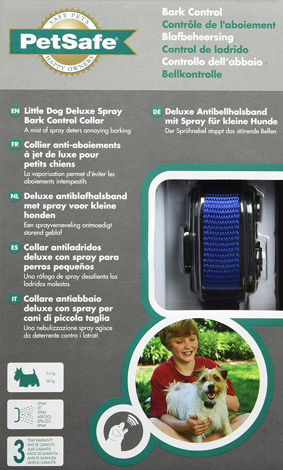 Deluxe antiblafhalsban met spray voor kleine honden PetSafe