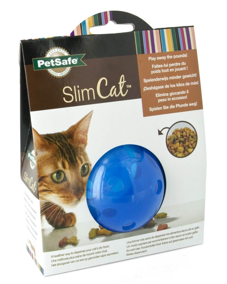 Blaues interaktives Katzenspielzeug Slimcat