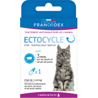 Francodex Ectocycle Chat - 1 pipette 0.6ml (pour chat de 1kg à 6kg)