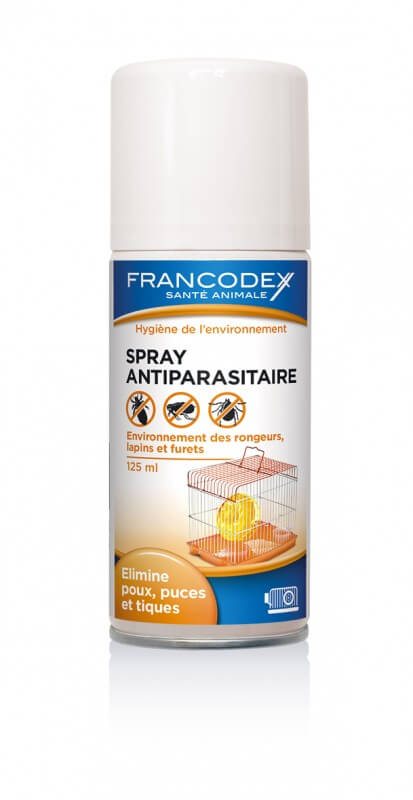 Francodex Spray Antiparasitaire pour cages de rongeurs