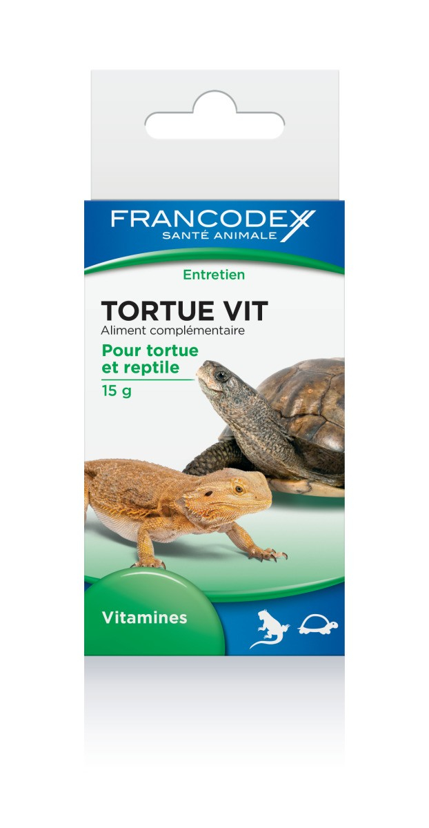 Francodex Tortue Vit 15g - Vitamines pour reptiles et tortues
