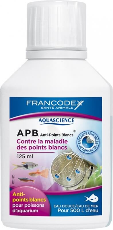 A.P.B. Tratamiento enfermedad punto blanco para peces de acuarios de agua dulce o salada