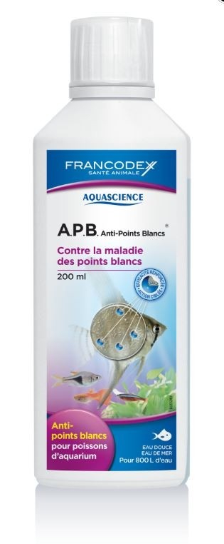 Aquascience A.P.B. Anti-punti Bianchi - Anti-punti bianchi per pesci d'acquario (acqua dolce - acqua di mare)