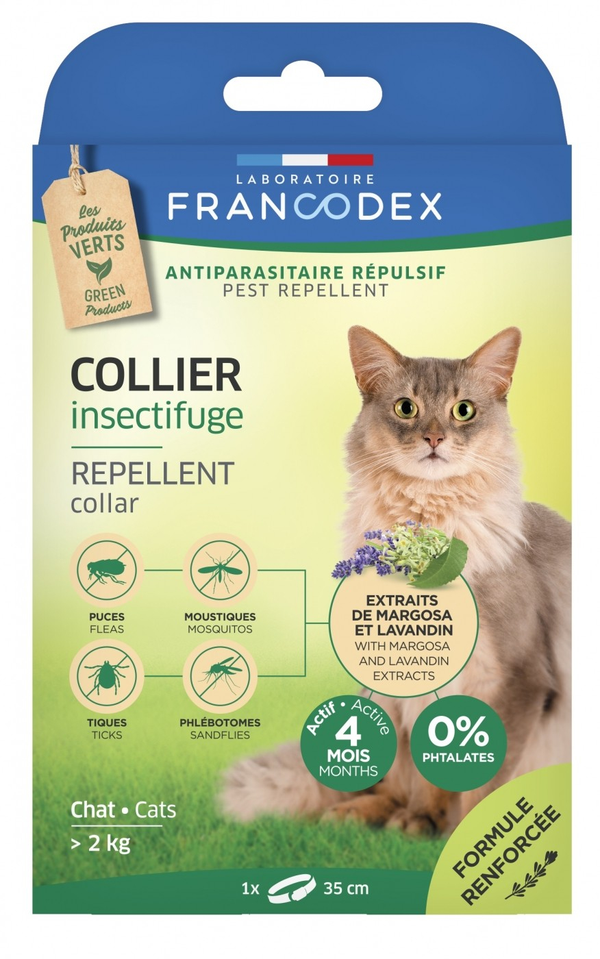 Collar insecticida para gatitos, gatos & perros pequeños, medianos & perros grandes 