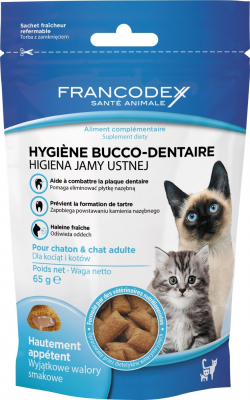 Francodex Friandises - Aliment Complémentaire hygiène Bucco-dentaire pour chat pour chat