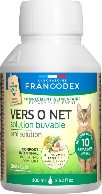 Francodex Vers O Net pour Chaton & Chat, solution buvable