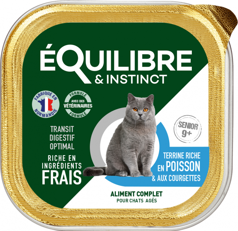 Equilibre & Instinct Comida húmeda para gatos senior - 2 sabores disponibles