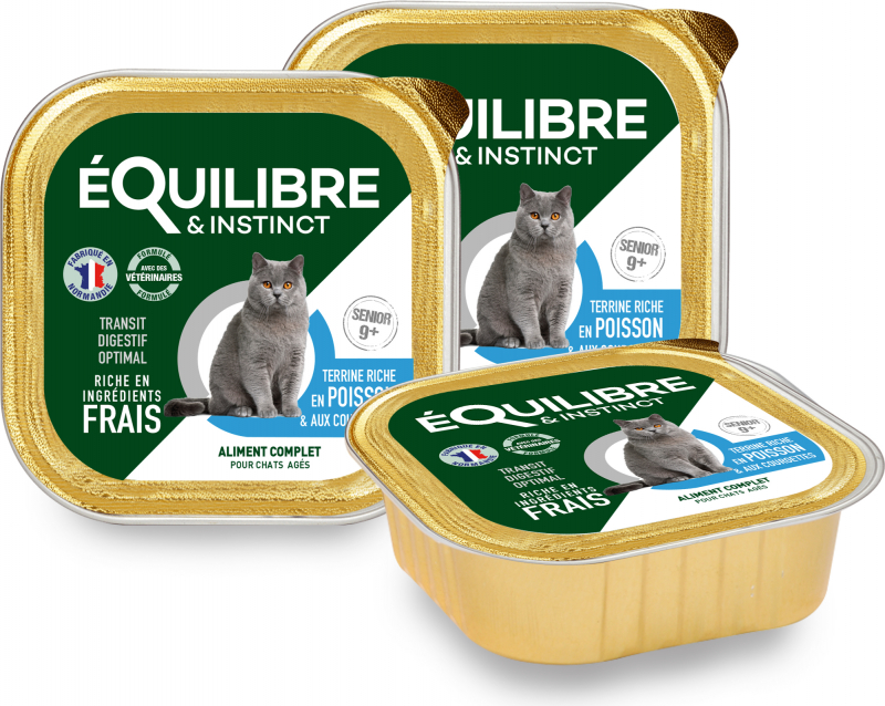 Equilibre & Instinct Comida húmeda para gatos senior - 2 sabores disponibles