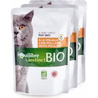 Equilibre & Instinct BIO Aves y verduras comida húmeda ecológica para gatos