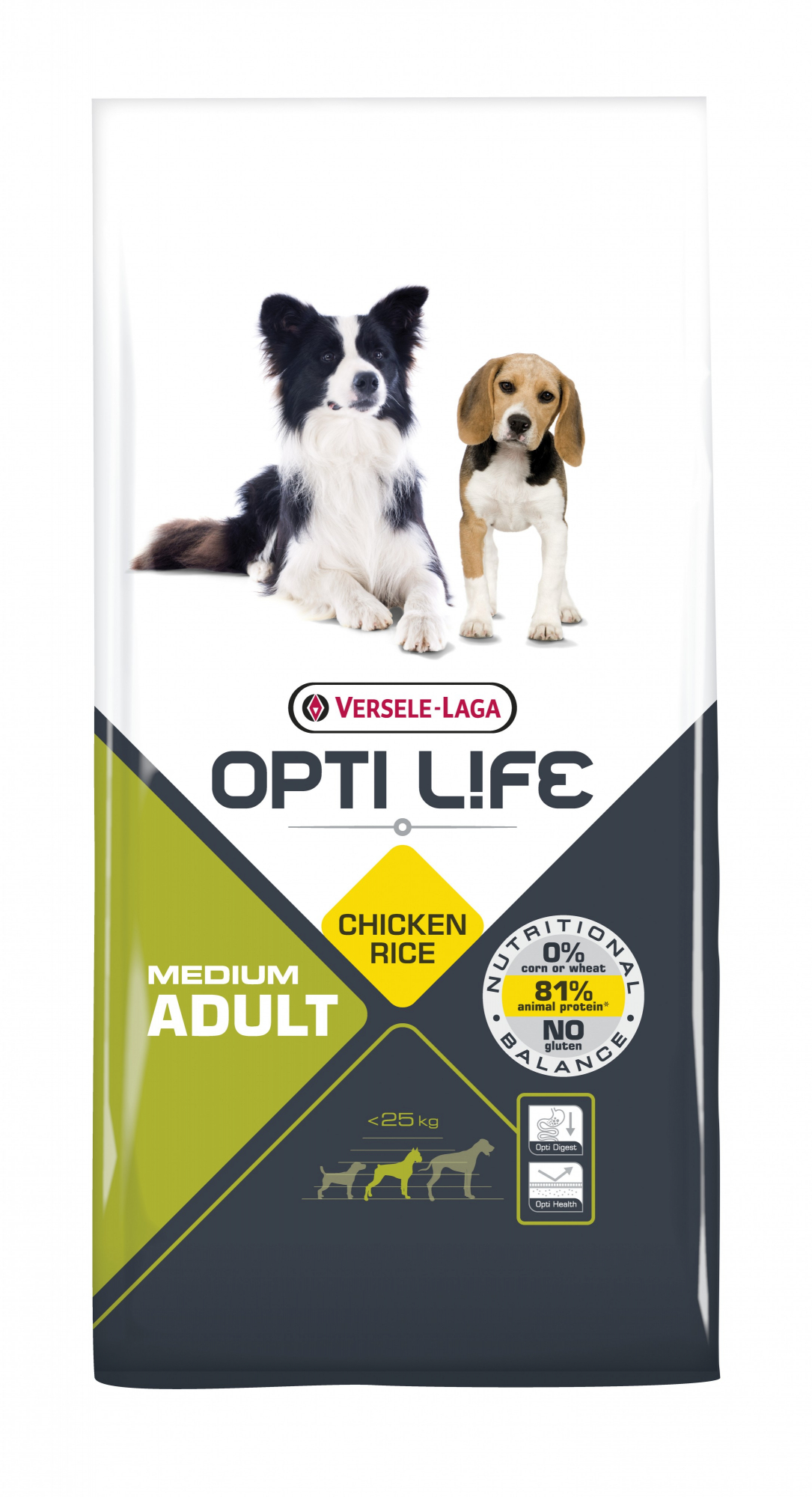 Opti Life Adult Medium mit Huhn für mittelgroße Hunde