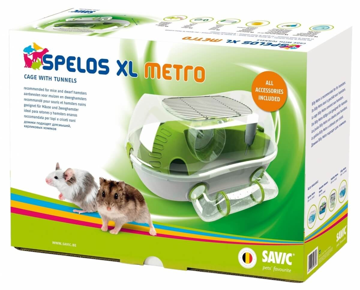 Jaula para hámster y pequeños roedores - 59 cm - Spelos Metro XL