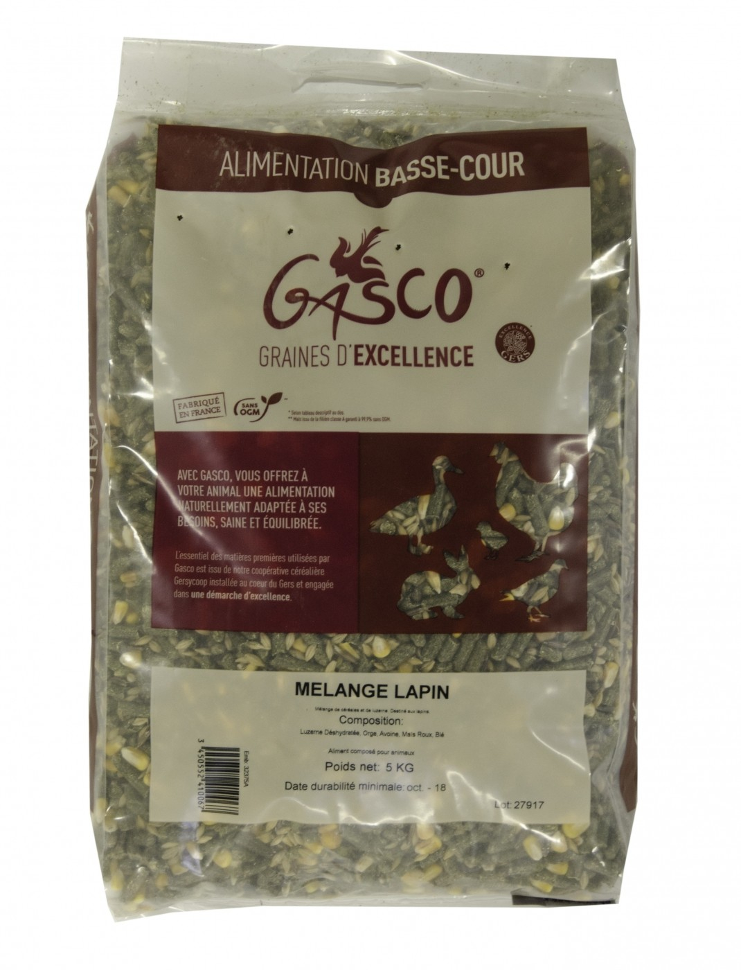 Gasco mélange céréales granulés pour basse cour