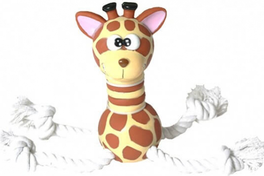 Super Giraffe aus Vinyl und Kordel