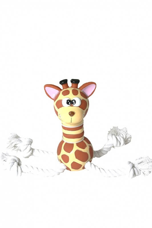 Super Giraffe aus Vinyl und Kordel