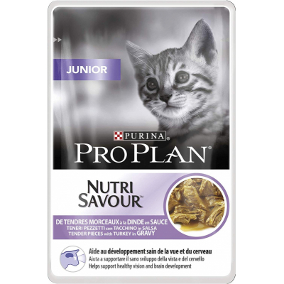 PRO PLAN NutriSavour Junior Pâtée à la dinde en sauce pour chaton