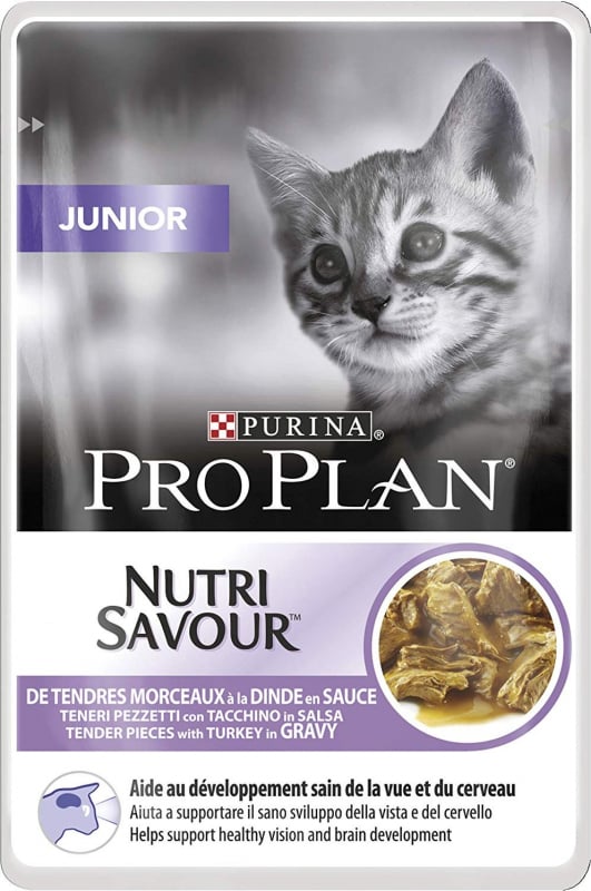 PRO PLAN NutriSavour Junior Pâtée à la dinde en sauce pour chaton