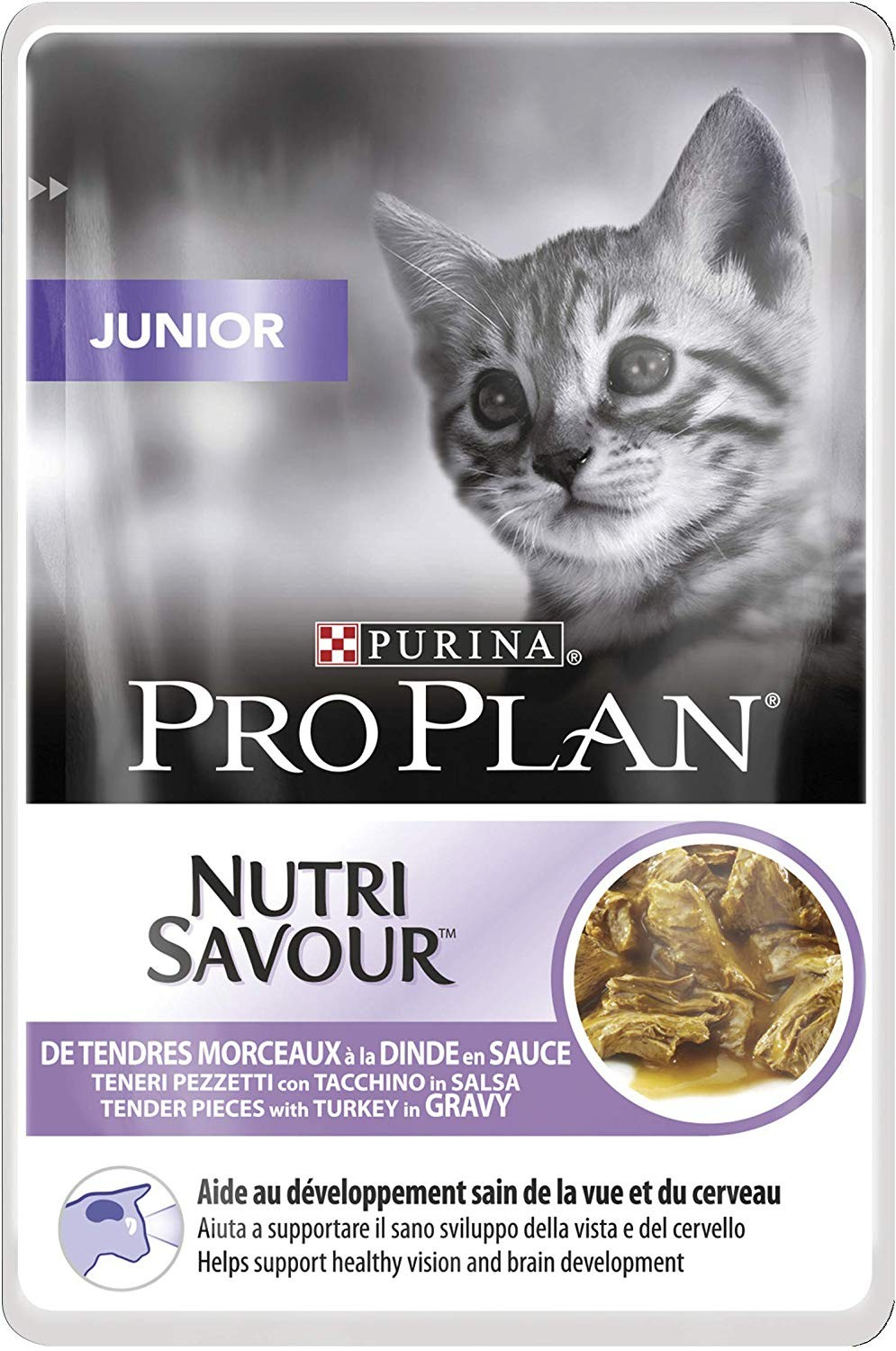 PRO PLAN NutriSavour Junior Patê de peru em molho para gatinhos