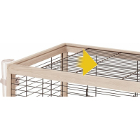 Cage en bois pour Lapin et Cochon d'Inde - 82 cm - Ferplast Arena 80 