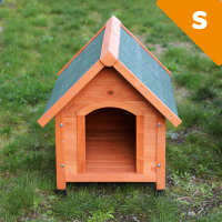 Caseta de madera para perros con techo a 2 aguas Zolia Akira