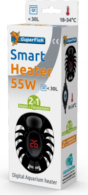 Chauffage smart heater (réglage température extérieure et affichage température du bac)
