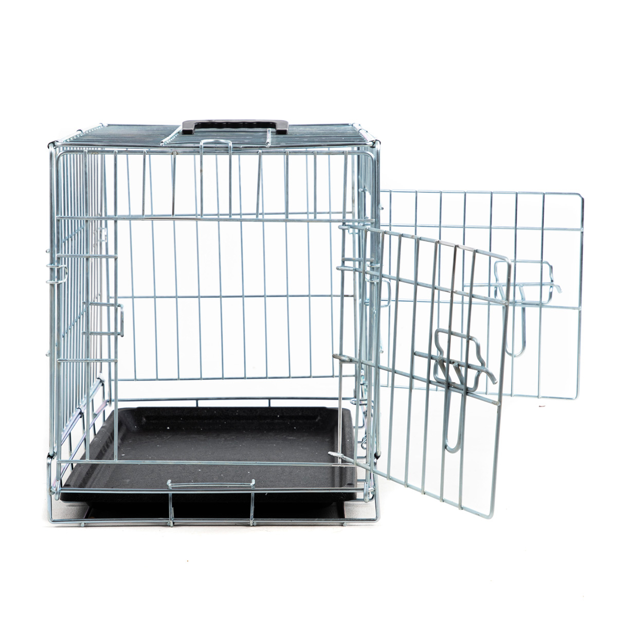 Cage de transport pliable pour chien ZOLIA KODA avec fond plastique noir
