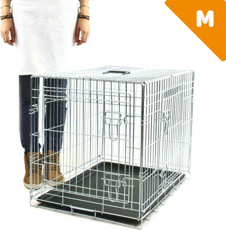 Cage de transport pour chien ZOLIA KODA avec fond plastique noir