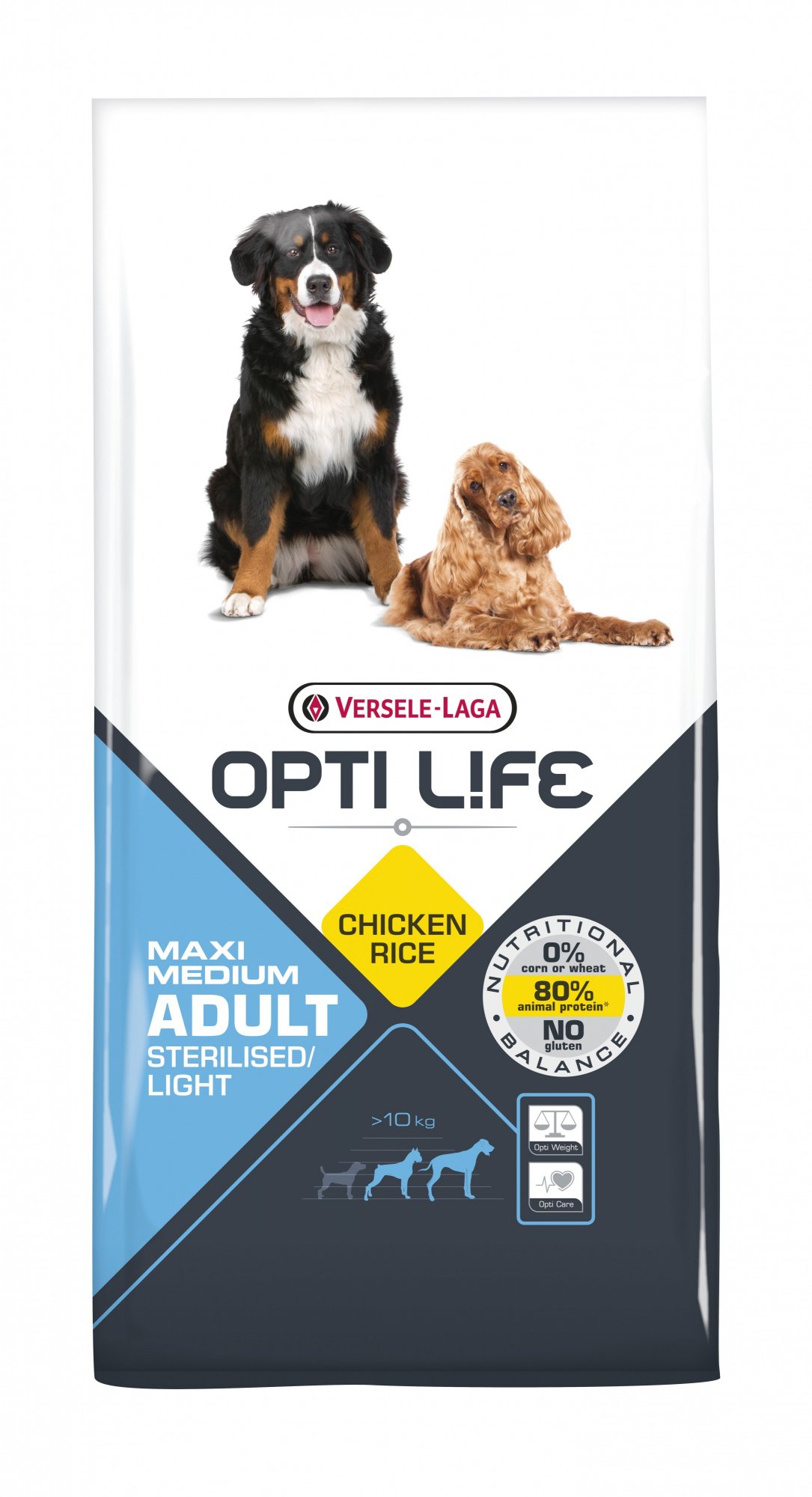 Opti Life Adult Sterilised/Light Medium & Maxi au poulet pour chien de moyenne et grande taille