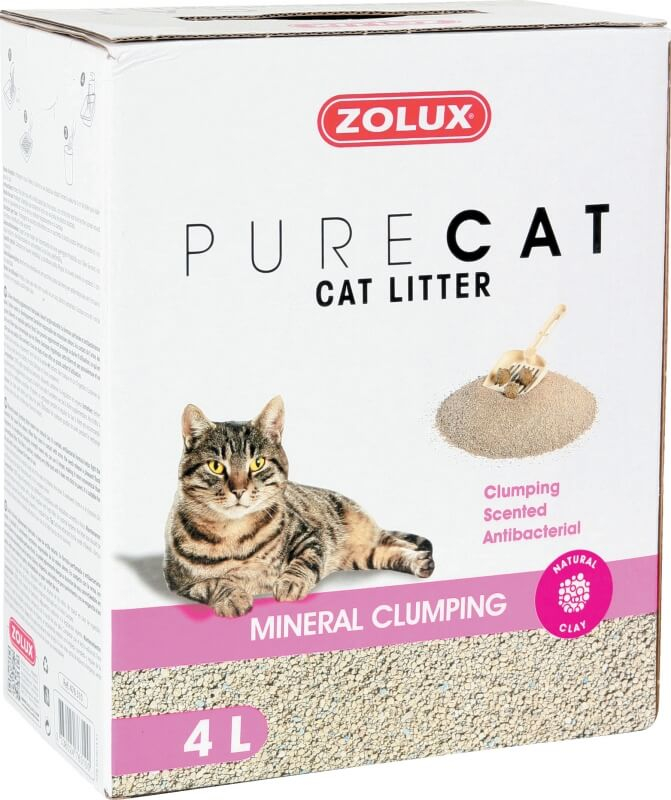 Areia aglomerante gato PURECAT perfumado 4 L