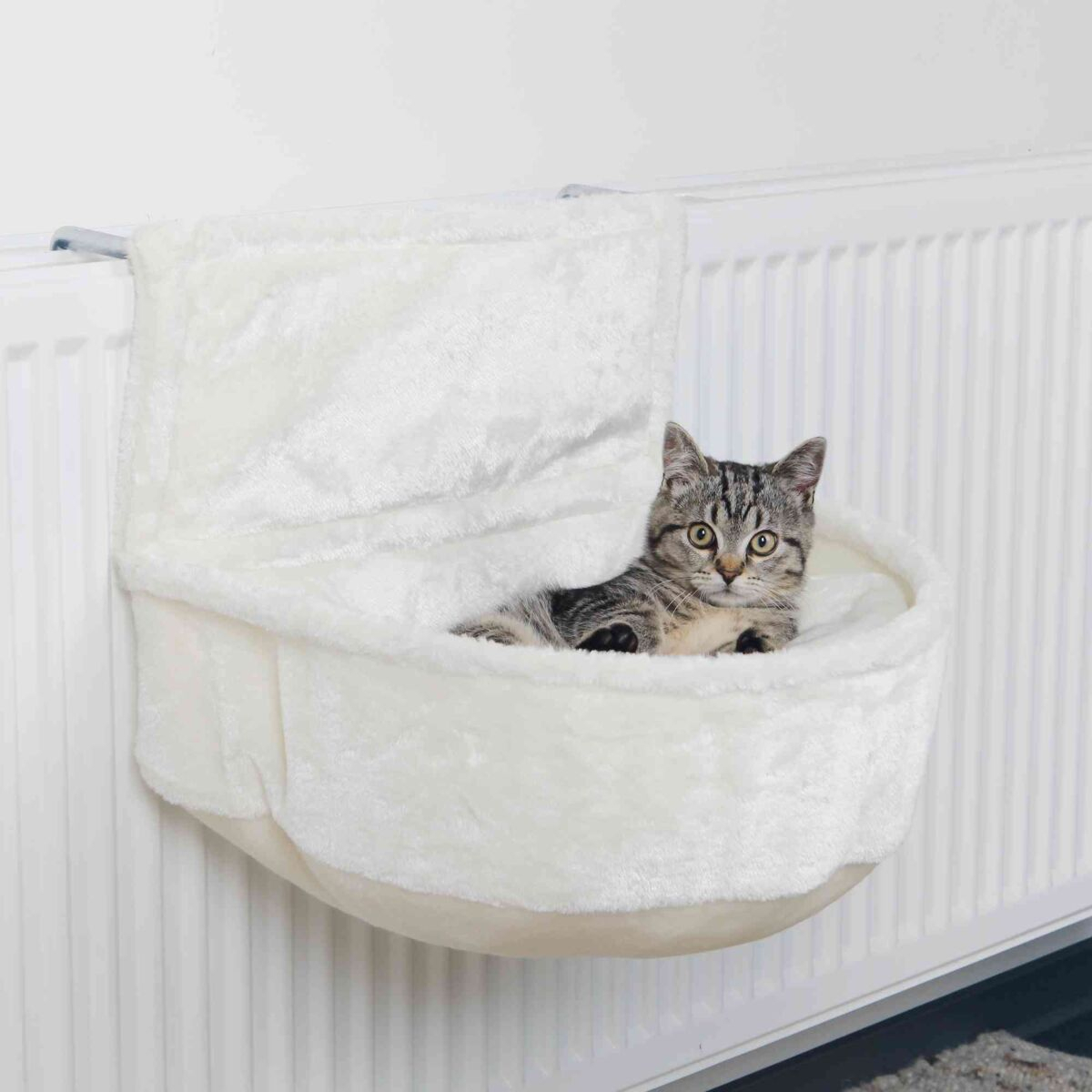 Hamac de radiateur en peluche pour chat